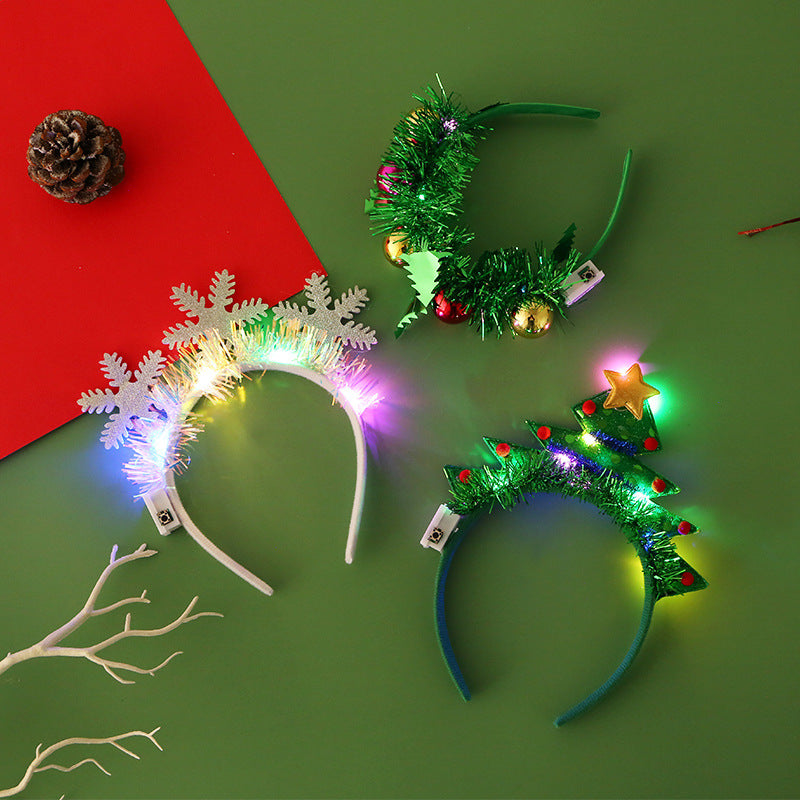 Christmas Glowing Headband - Festive Holiday Hair Accessory