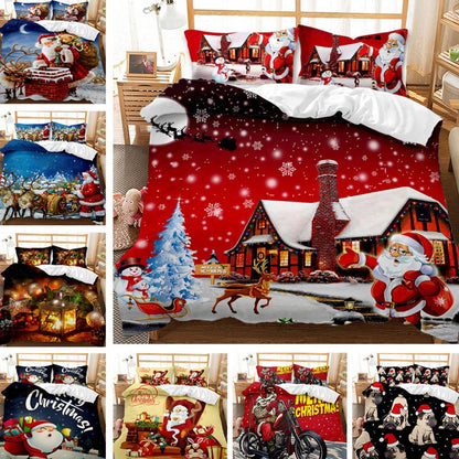 Red Christmas 3D Bedding Set