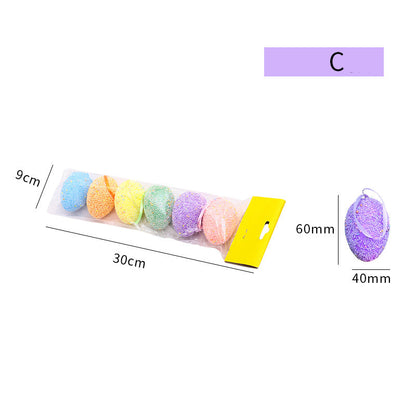 6PCS Easter Egg Hanging Ornaments