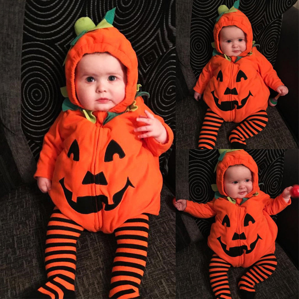 Cute Halloween Pumpkin Jumpsuit