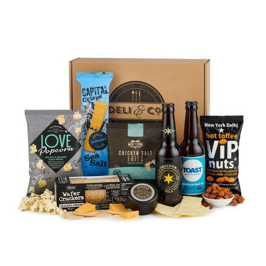 Indulge in the Ultimate Beer, Cheese and Nibbles Gift Box Experience