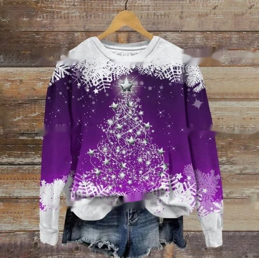 Funny Print Christmas Sweater for Ladies