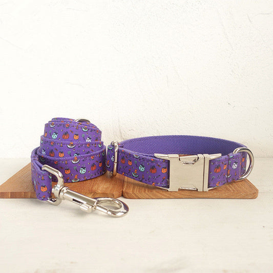 Purple Halloween Pet Set Dog Collar