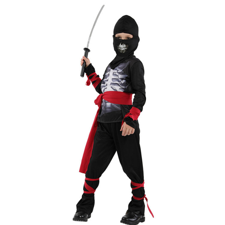 Halloween Skull Ninja Costume for Boys