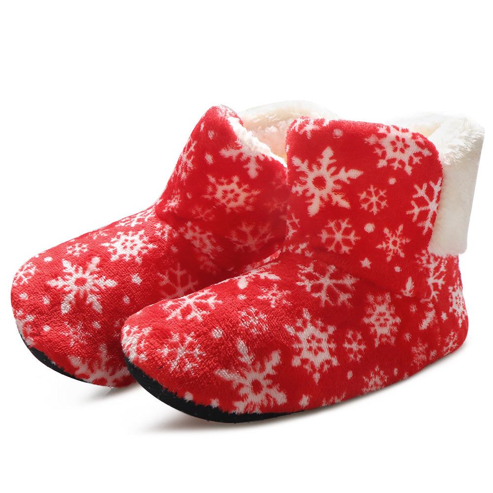 Christmas Elk Plush House Slippers