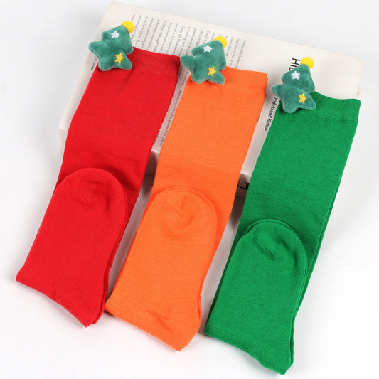 Jolies chaussettes de Noël en peluche pour enfants