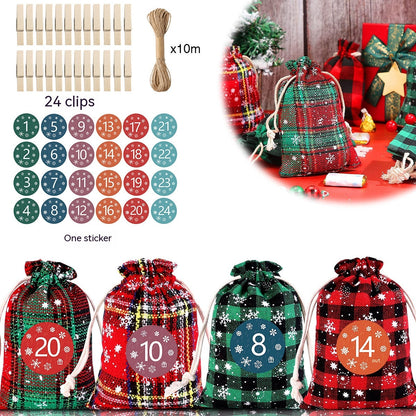 Christmas Linen Candy Bags Set