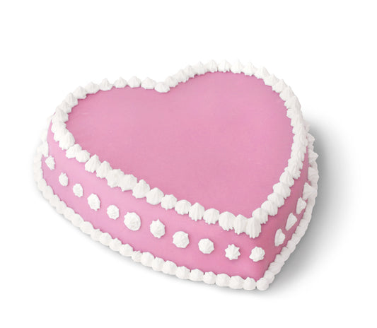 Pink Heart Shaped Wedding Fruit Cake