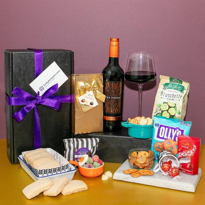 Indulge in the Perfect Night In with Our Red Wine and Snacks Hamper