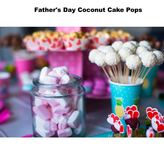 Father's Day Coconut Cake Pops - Cake Pops Parties